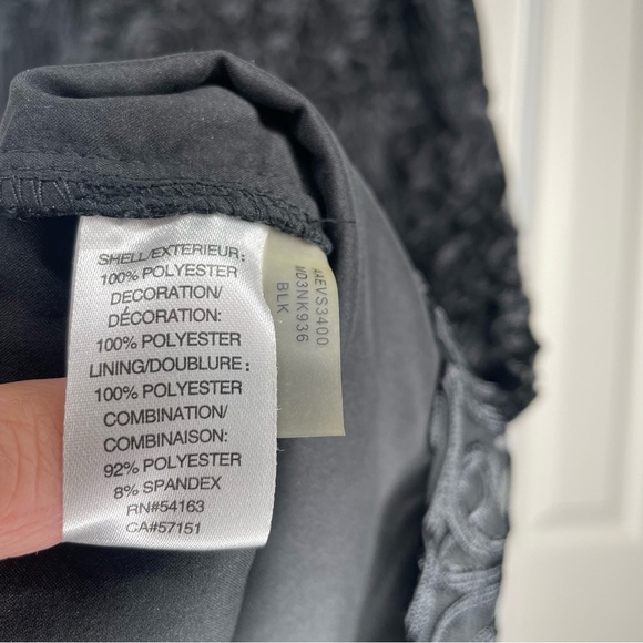 Andrew Mark Mark New York Women’s Sample Sz. 4 Soutache Sheer Black Shift Dress - Picture 6 of 9